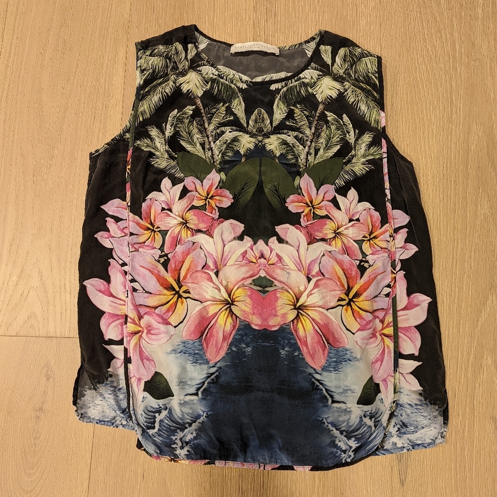 Stella McCartney — Luxe Black Silk Tank Top ✨ Size 42 ✨ 100% Silk